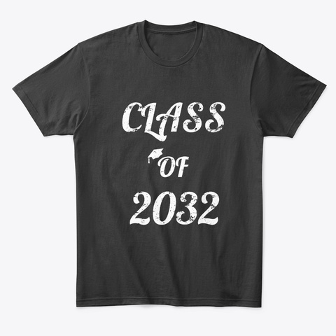 Class Of 2032 Grow With Me T Shirt  Black T-Shirt Front