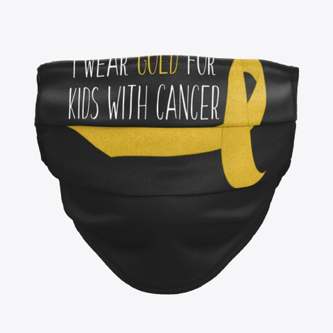 I Wear Gold For Kids With Cancer Black T-Shirt Front
