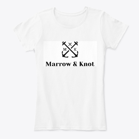 Marrow And Knot Hipster Design White Kaos Front