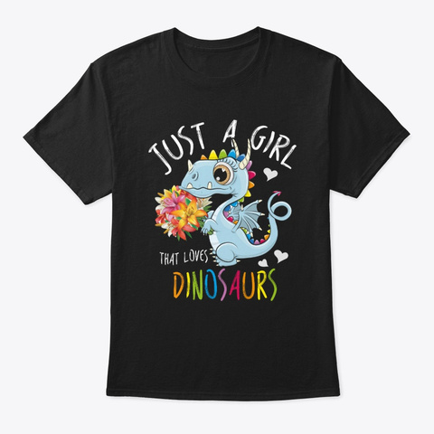 Just Girl That Loves Dinosaurs Floral Unisex Tshirt