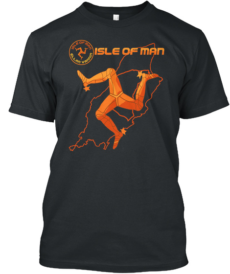 We Love The Isle Of Man Black T-Shirt Front
