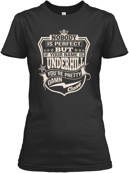 Nobody Perfect Underhill Thing Shirts Black T-Shirt Front