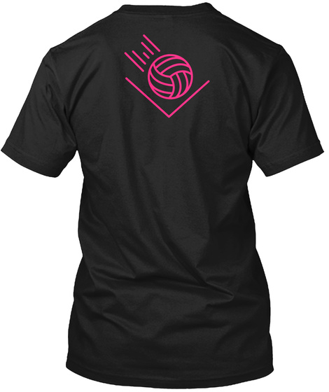 This Girl Loves Volleyball Black T-Shirt Back