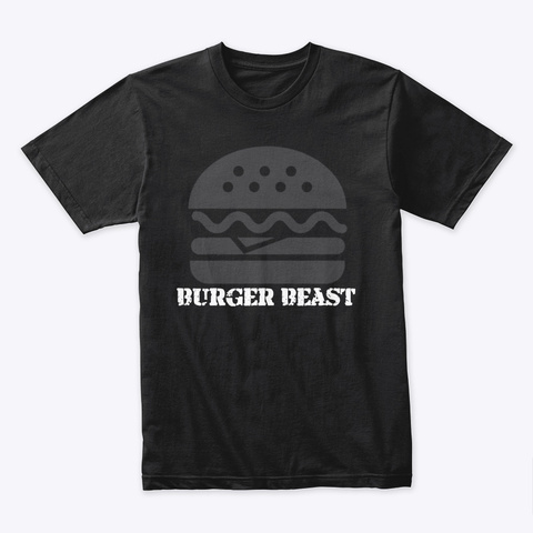 Burger Beast Black T-Shirt Front