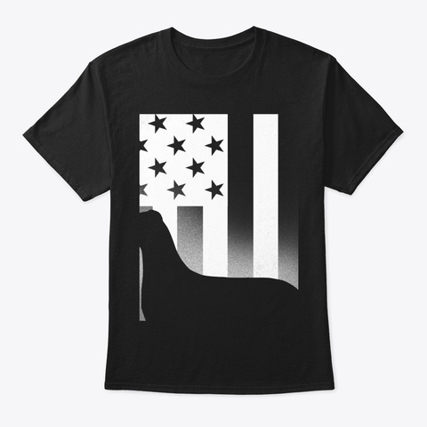Great Dane American Flag Usa Patriotic D Black T-Shirt Front