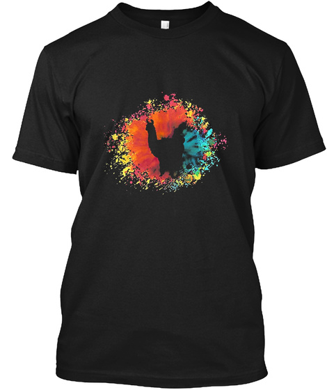 Llama Paint Splatter T Shirt