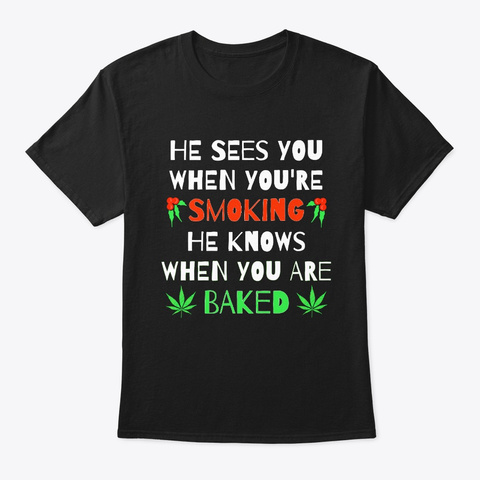 Weed And Cannabis Smoking 420 Marijuana Black T-Shirt Front
