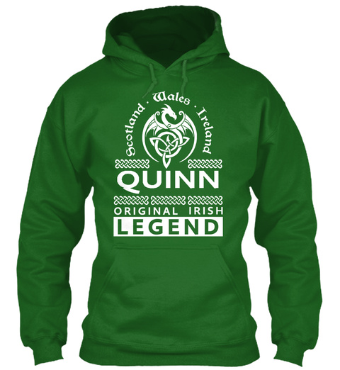 Scotland Wales Ireland Quinn Original Irish Legend Irish Green Maglietta Front