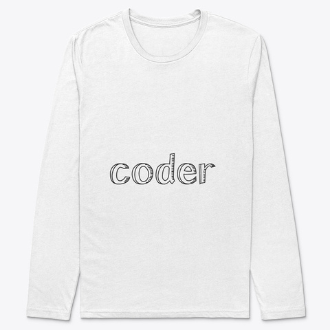 Coder's White T-Shirt Front