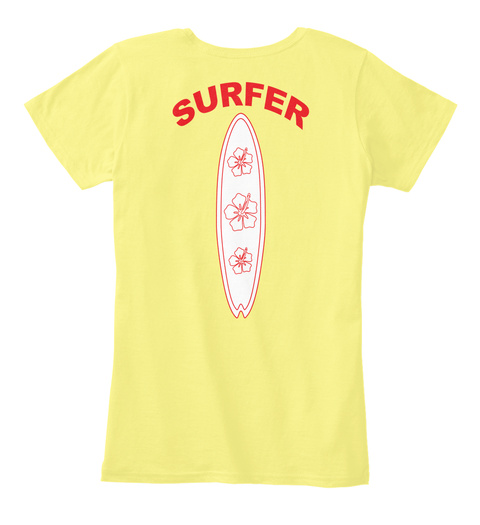 Surfer Lemon Yellow T-Shirt Back