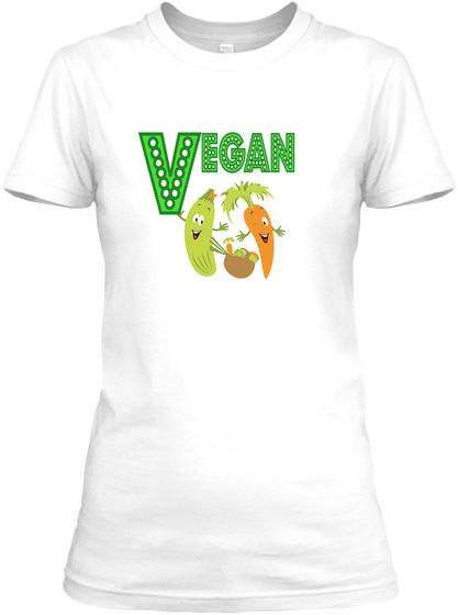 Vegan White T-Shirt Front
