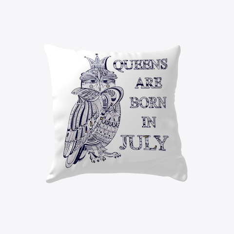 Owl Queens July White T-Shirt Front