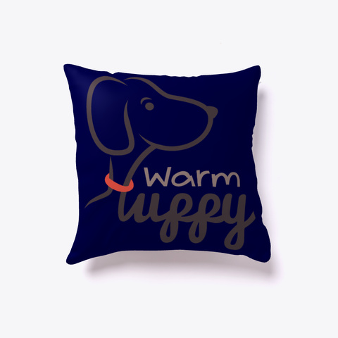 Warm Puppy Pillow Dark Navy áo T-Shirt Front
