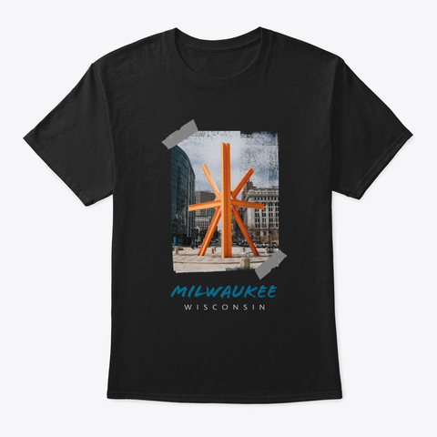 Urban Style T Shirt Collection Milwaukee Black T-Shirt Front
