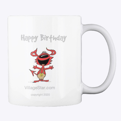 Kate &Amp; Bub Birthday Hot Drink Cup White T-Shirt Back