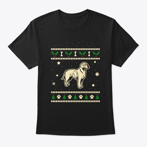Xmas Istrian Coarse Haired Hound Gift Black T-Shirt Front