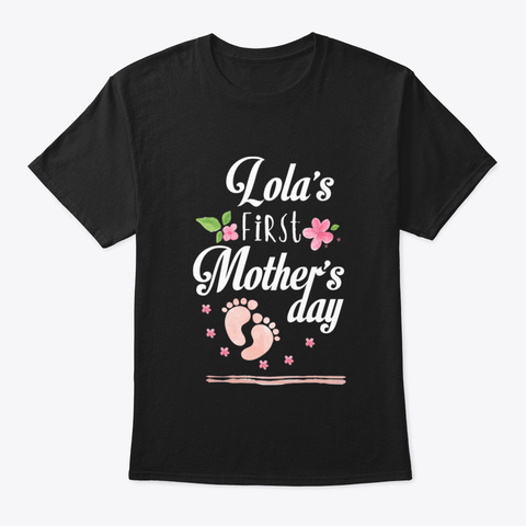 Mommy's First Mother's Day Shirt   Meani Black Camiseta Front
