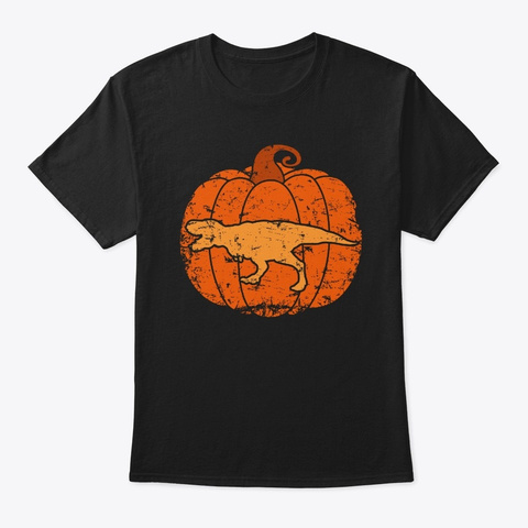 Halloween T Rex For Boys Kids Dinosaur L Black T-Shirt Front