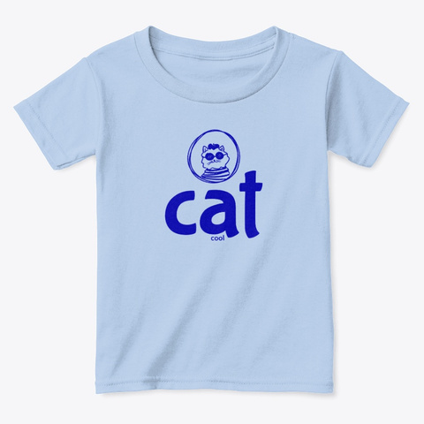 Pet Cat T Shirt Light Blue T-Shirt Front