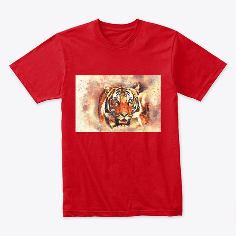Tiger Art Red T-Shirt Front