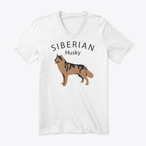 Siberian Husky Shirts Design White T-Shirt Front
