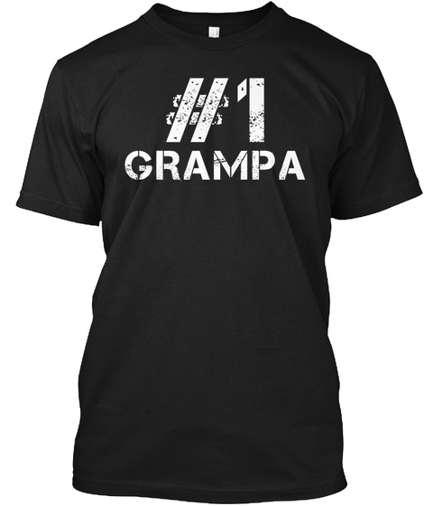 # 1 Grampa Black T-Shirt Front