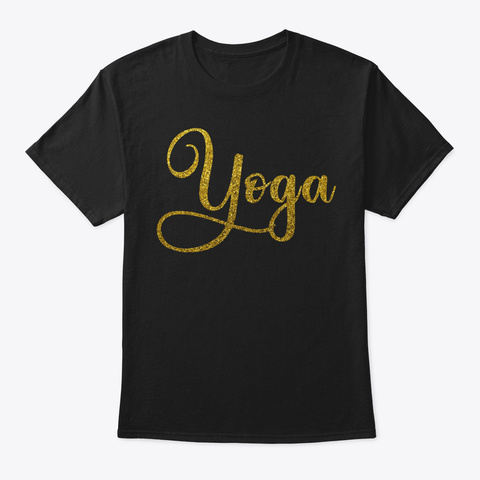 Yoga Shirt Yoga Meditation Gift Tee Black T-Shirt Front