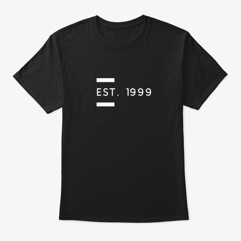 Birth Year 1999 Black T-Shirt Front