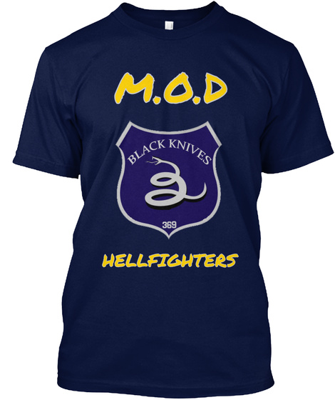 M.O.D Black Knives 369 Hellfighters Navy T-Shirt Front
