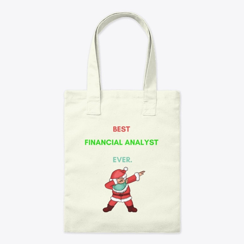 Dabbing Santa Mask For Financial Analyst Natural T-Shirt Front