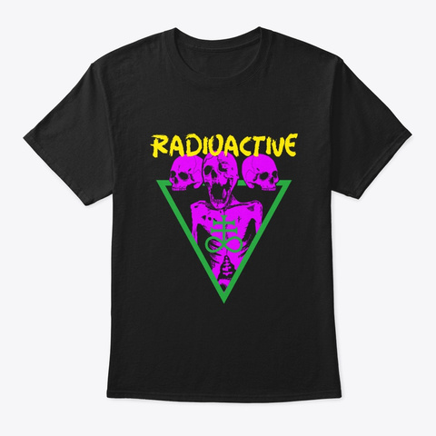 Radioactive  Skeleton Black T-Shirt Front