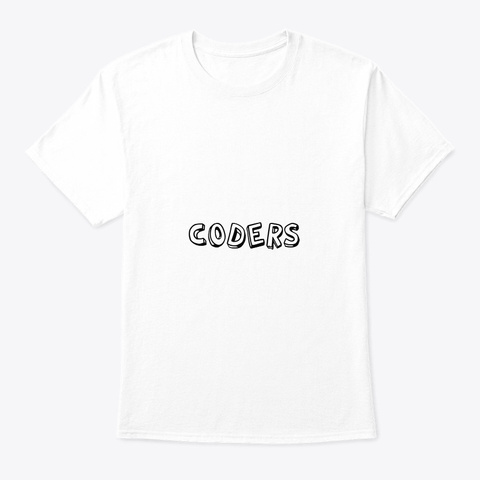 Coder's White Camiseta Front