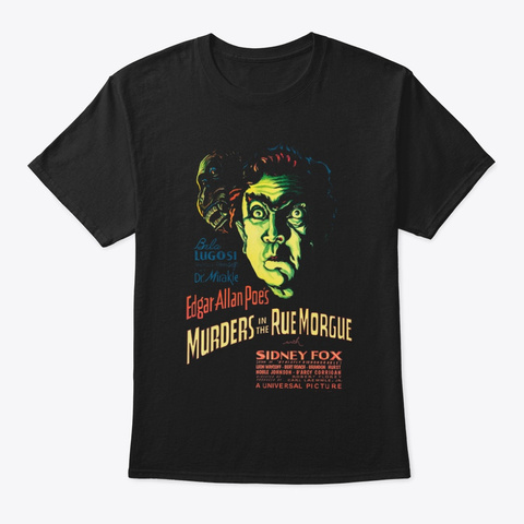 The Rue Morgue Black T-Shirt Front