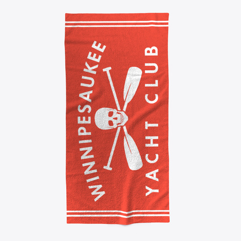 Winnipesaukee Yacht Club Beach Towel Red T-Shirt Front