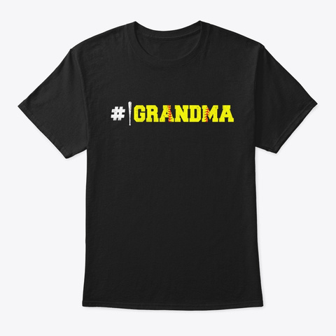 Softball Player T Shirt Softball Grandma Black T-Shirt Front