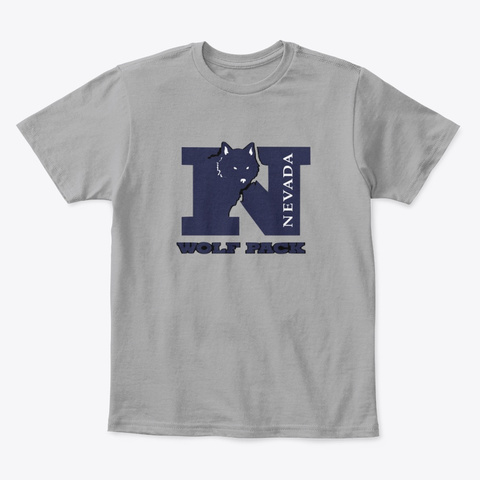 Nevada Wolf Pack Light Heather Grey  T-Shirt Front