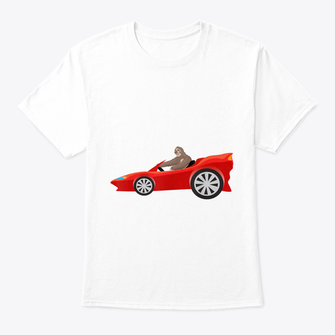 Sloth Driving Race Car Shirt Cute Lazy