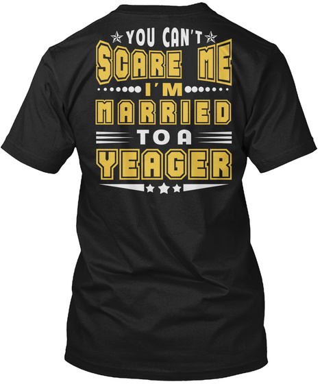 Married To Yeager Thing Shirts Black T-Shirt Back