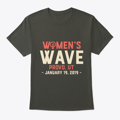 Provo, Ut Womens Wave Tshirt Smoke Gray Camiseta Front