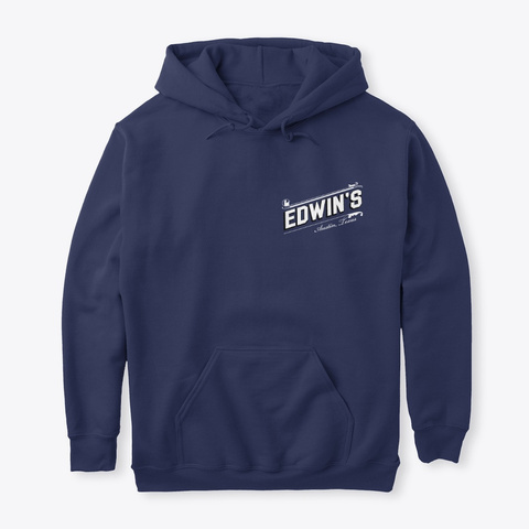 Edwin's Pours Hoodie Navy T-Shirt Front