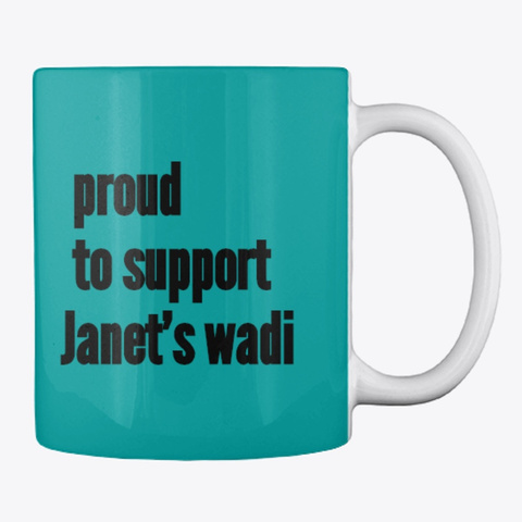 Support Janet's Incredible Work  Aqua T-Shirt Back