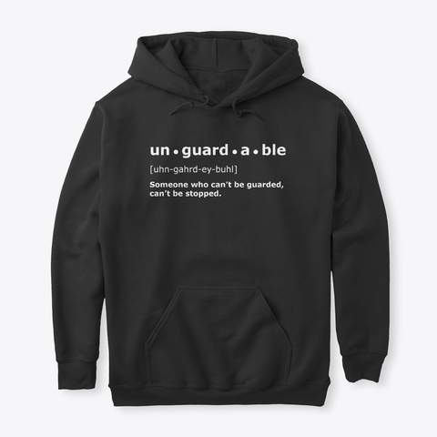 Unguardable | Black Hoodie Black T-Shirt Front