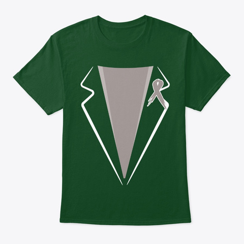 Gray Costume Patrick's Day Brain Cancer Deep Forest Camiseta Front
