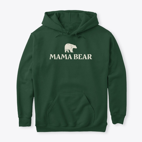 Mama Bear Forest Green T-Shirt Front