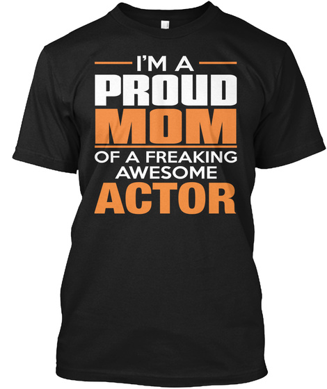Actor Black T-Shirt Front