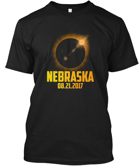 Nebraska Black T-Shirt Front