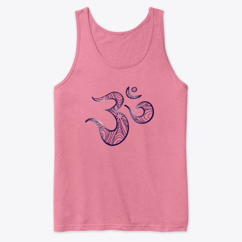 Yoga Om Design Neon Pink T-Shirt Front