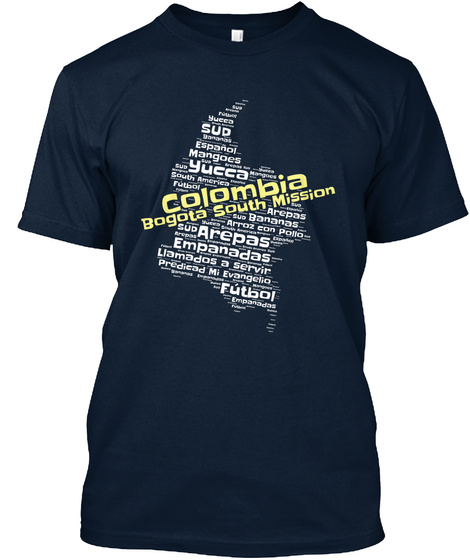 Colombia Bogotá South Mission! New Navy T-Shirt Front
