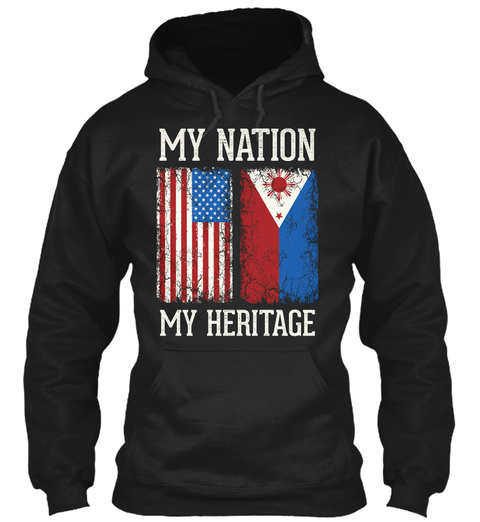 My Nation My Heritage Black T-Shirt Front