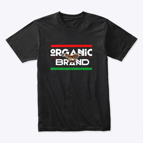 Organic Brand Hawk Black T-Shirt Front